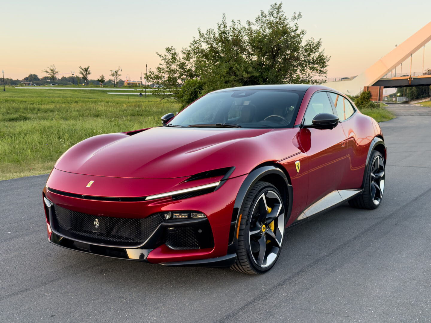 A red Ferrari Purosangue