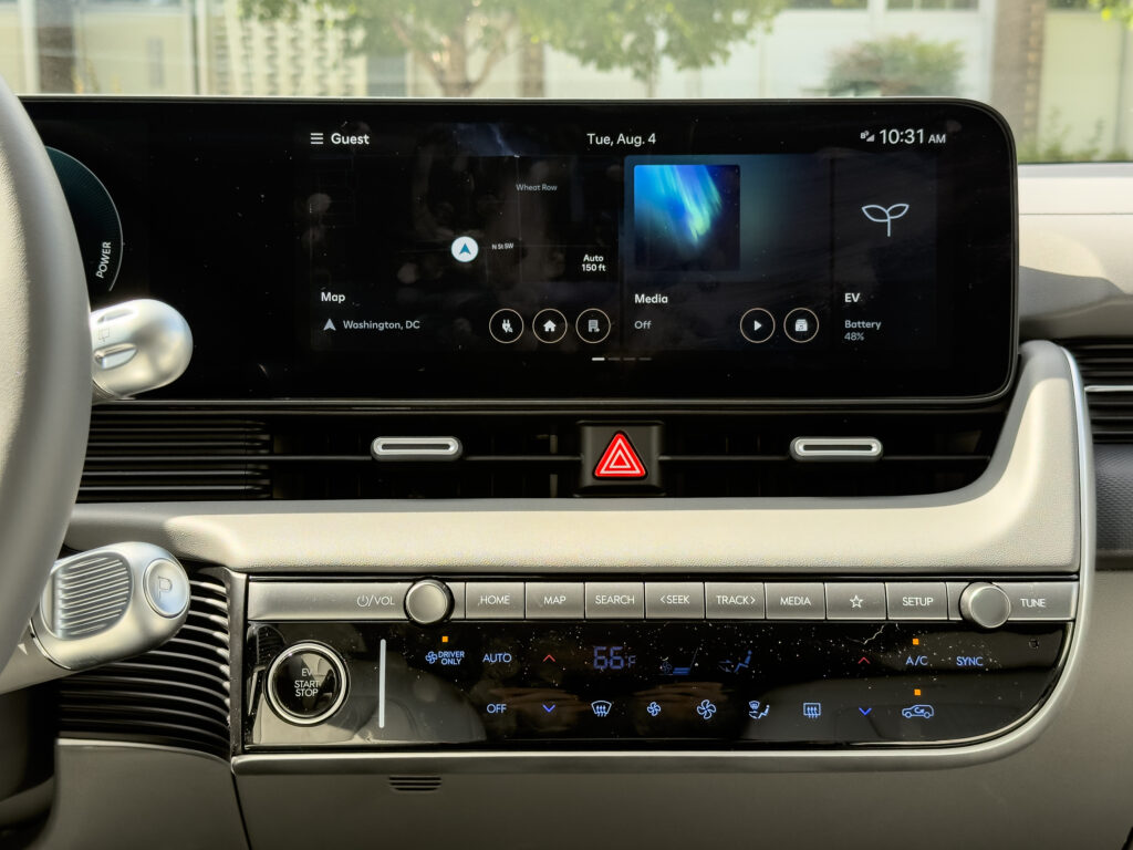 Hyundai Ioniq 5 climate controls.