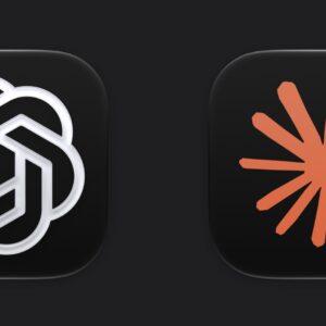 ChatGPT and Claude's macOS application icons