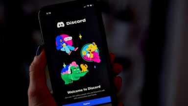 The Discord website on a laptop computer on Friday, Nov. 18, 2022.
