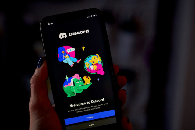 The Discord website on a laptop computer on Friday, Nov. 18, 2022.