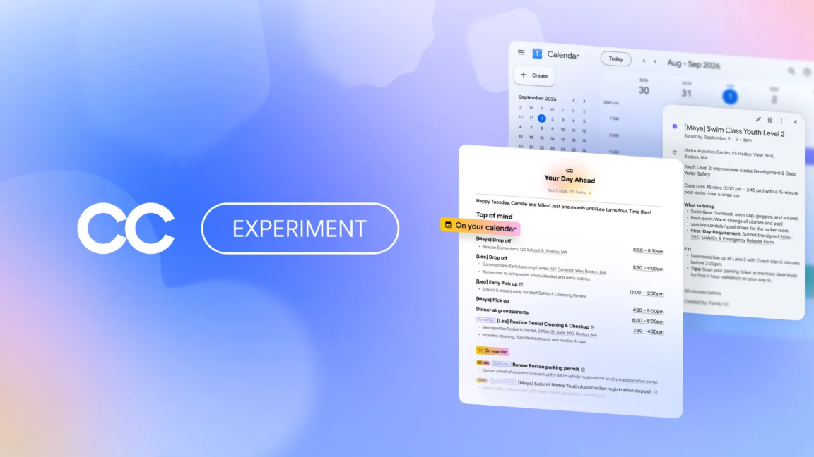 Google experiments with family-focused AI agent 'CC'