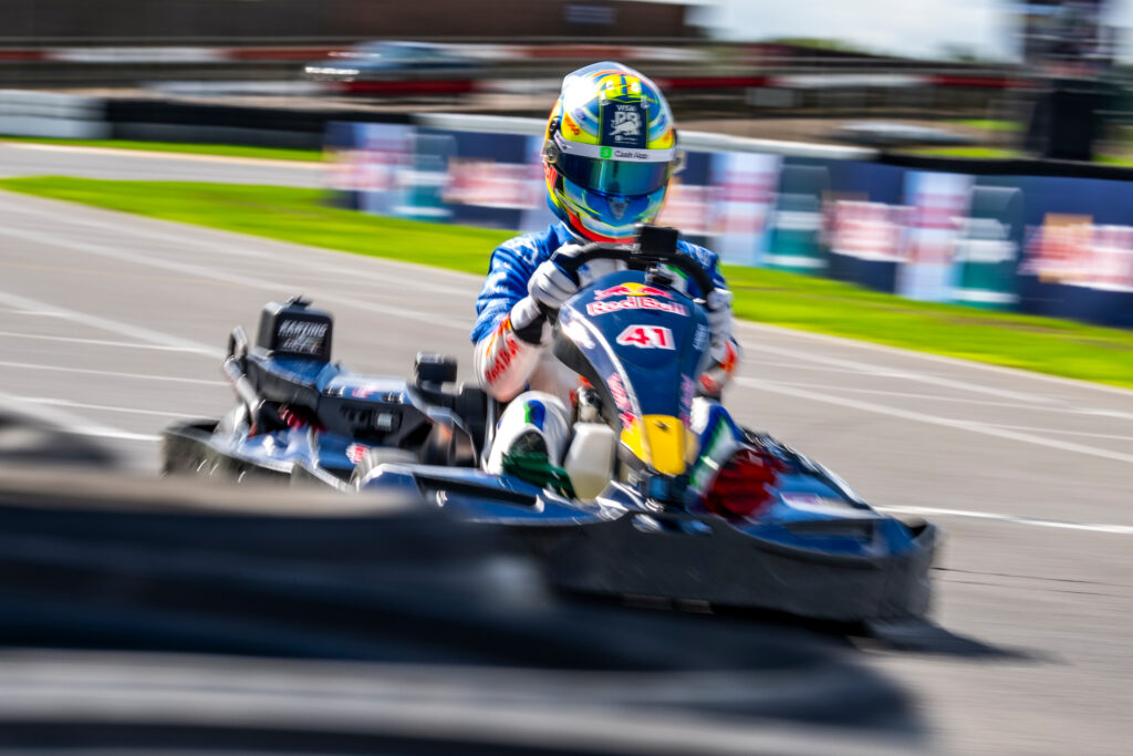 Arvid Lindblad seen during the Red Bull ‘Max vs 100’ in Silverstone, Great Britain on September 15, 2026. // Joerg Mitter / Red Bull Content Pool // SI202609150688 // Usage for editorial use only //