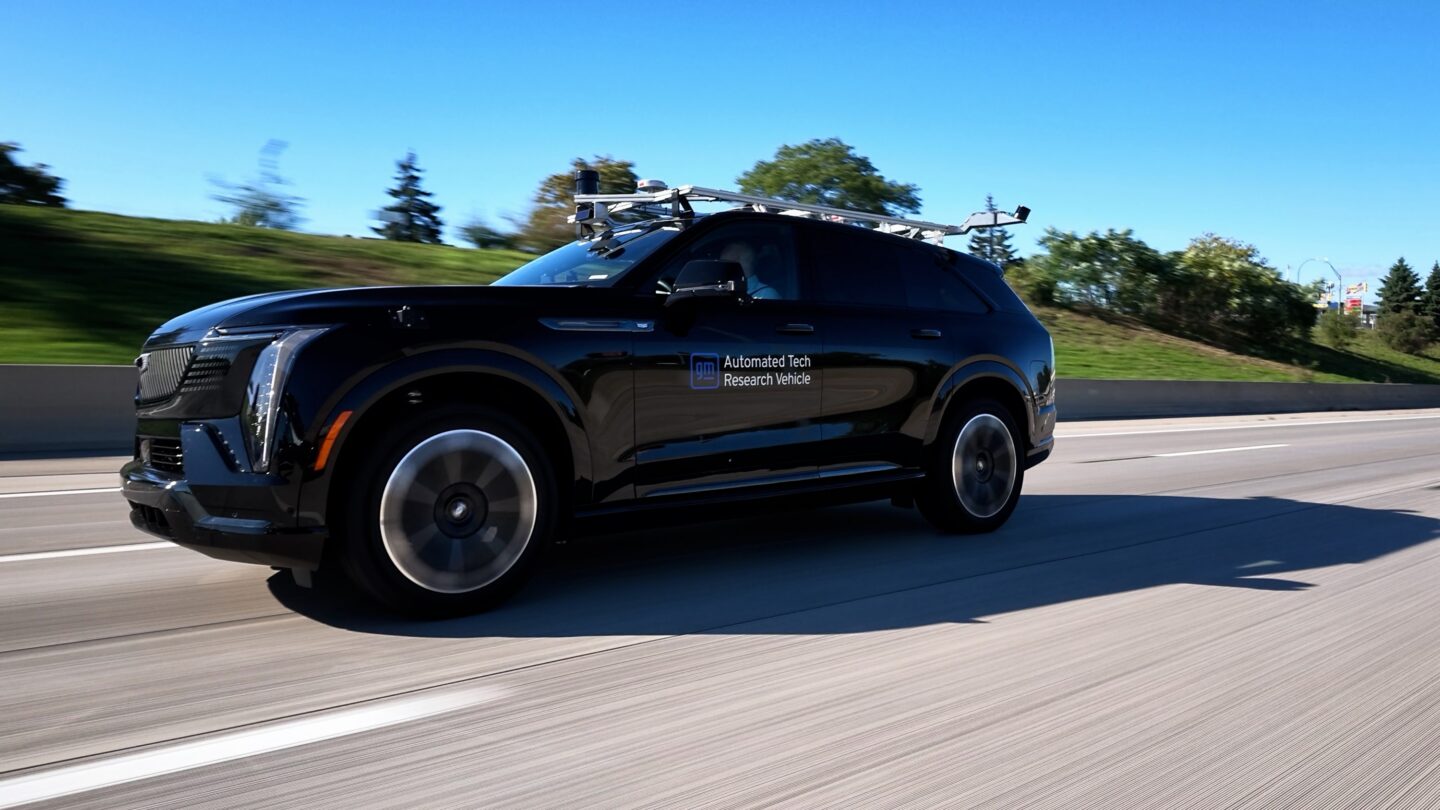 A Cadillac autonomous research vehicle.