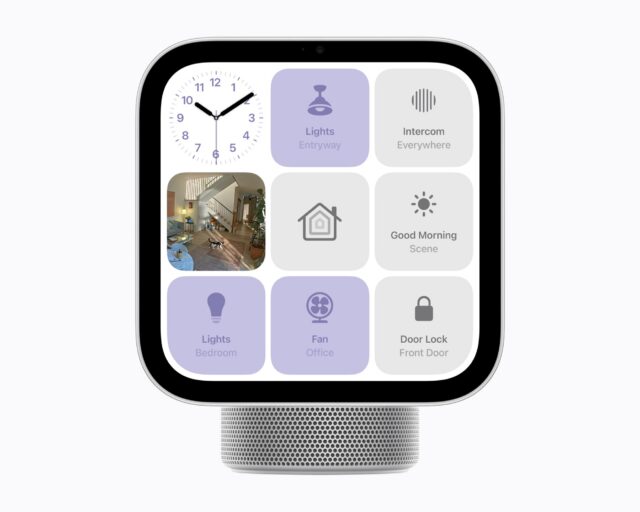 The Apple HomeView serving as a smart home hub.