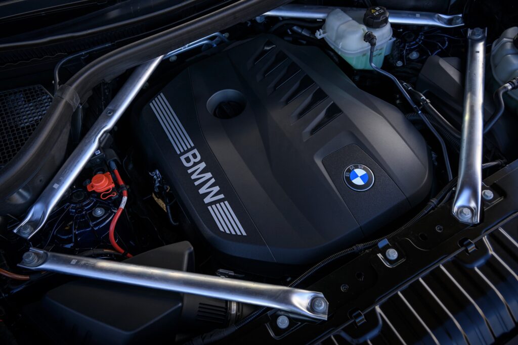 A BMW X5 engine bay