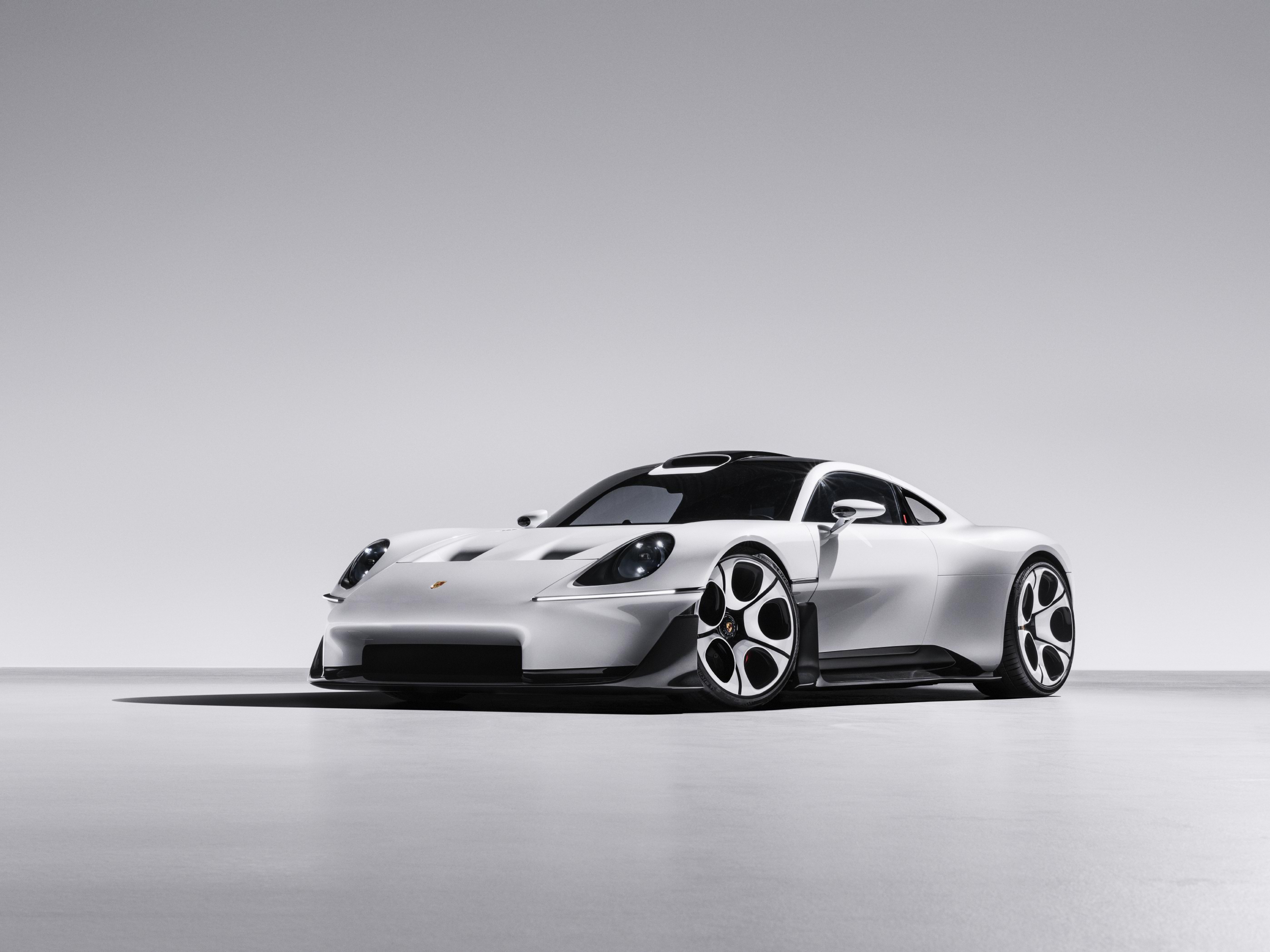A white Porsche concept car