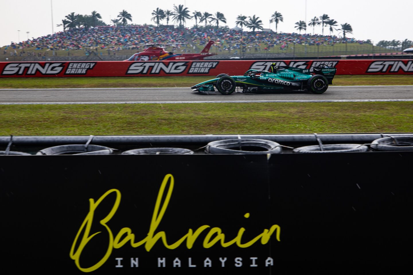 KUALA LUMPUR, MALAYSIA - OCTOBER 4: Fernando Alonso of Spain driving the (14) Aston Martin AMR26 on track during the F1 Grand Prix of Bahrain in Malaysia at Sepang Circuit on October 4, 2026 in Kuala Lumpur, Malaysia. (Photo by Jayce Illman/Getty Images)