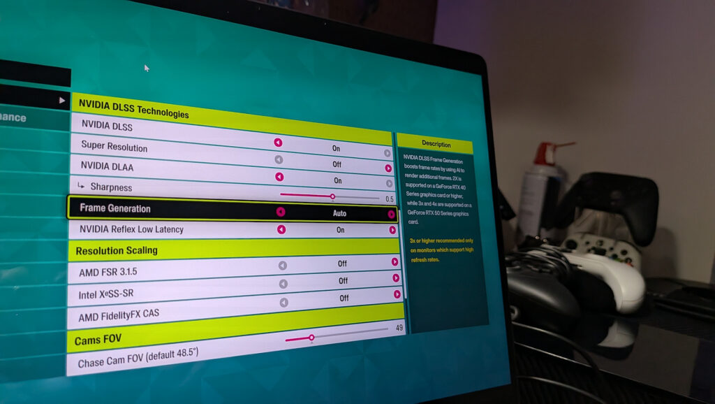 Graphics settings in Forza Horizon 6.