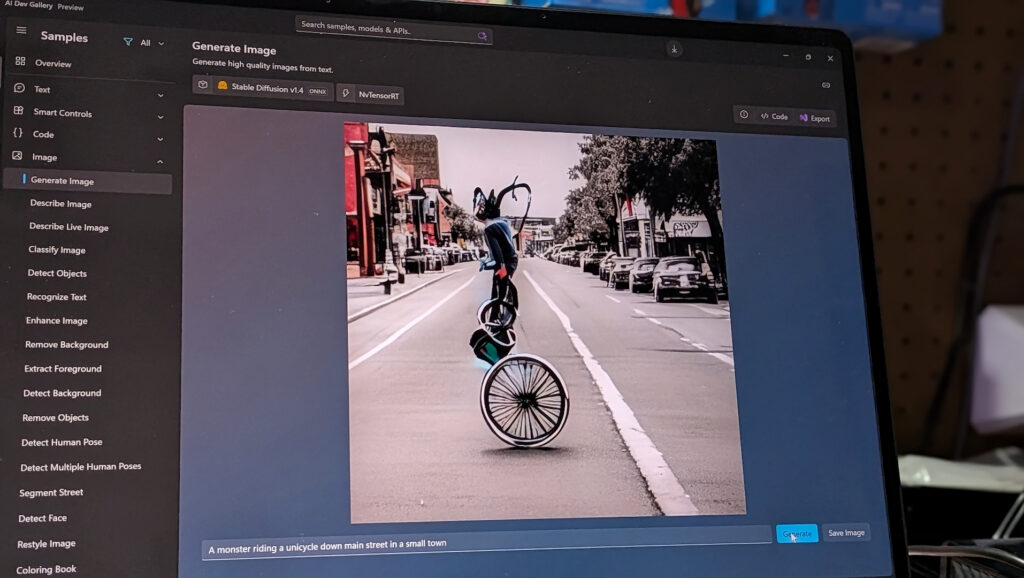 An AI's image prompt interpretation of a monster of a unicycle.