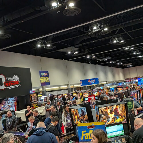 The past, present, and future share a show floor at Pinball Expo 2026