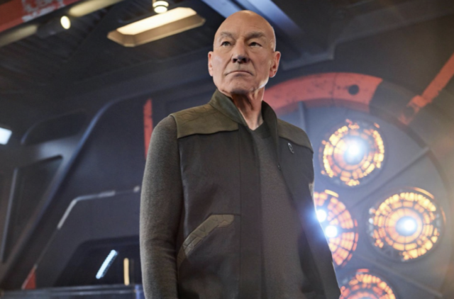 closeup of older Captain Jean-Luc Picard