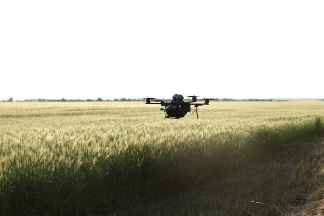 The Zhakh series of FPV quadcopter drones made by the Ukrainian company BlueBird Tech can unspool fiber-optic cable to maintain communications with human operators.