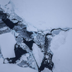 Antarctic sea ice seen from plane