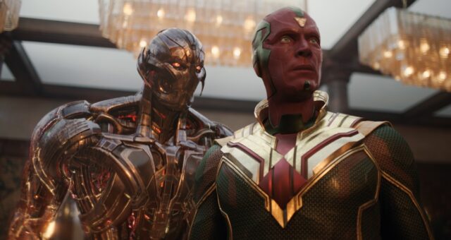 trailer still showing vision and a robotic figure standing together