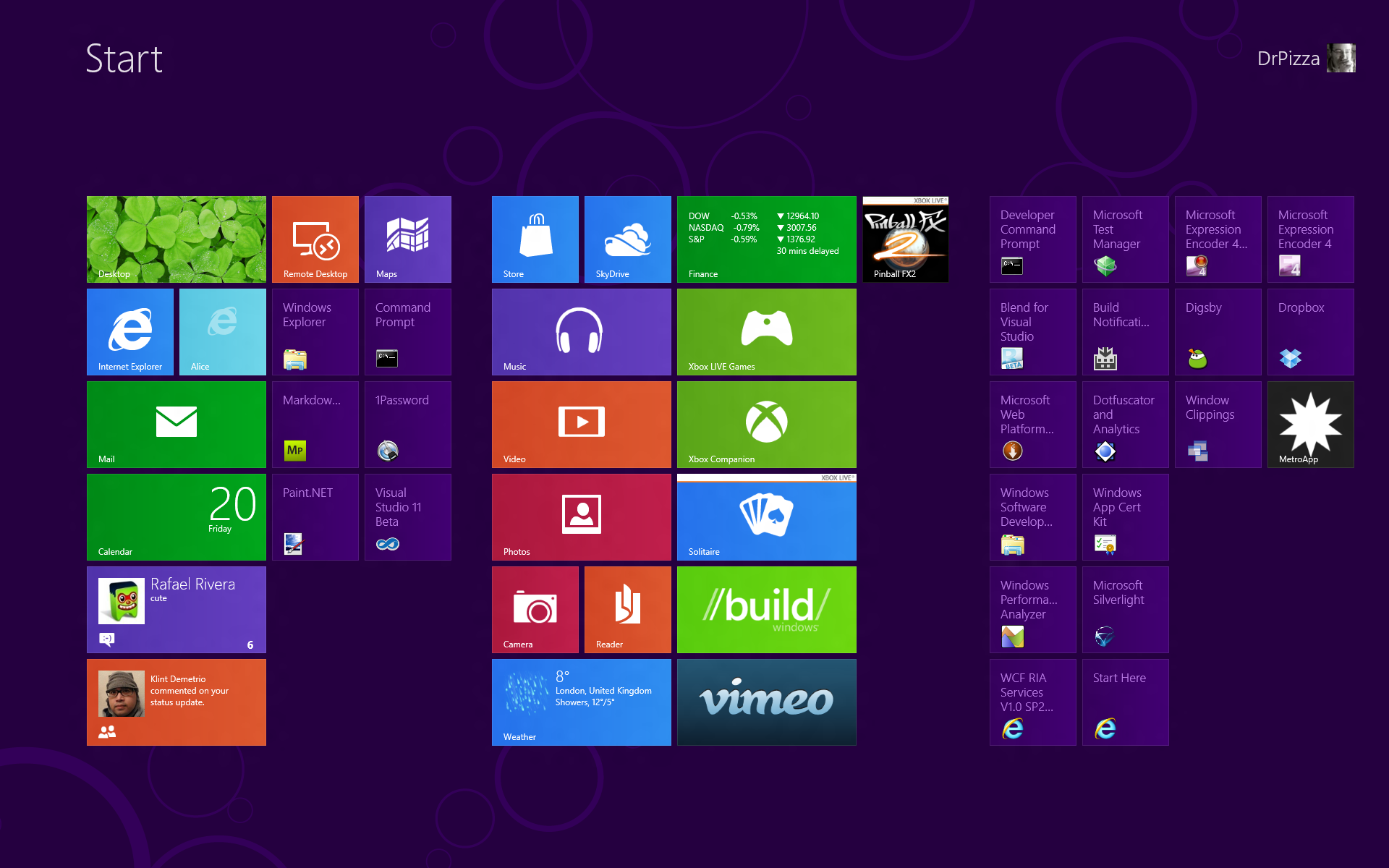 windows 8 default desktop