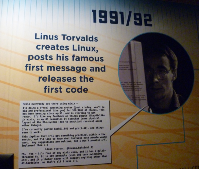 From the Linux Foundation's Linux History Gallery