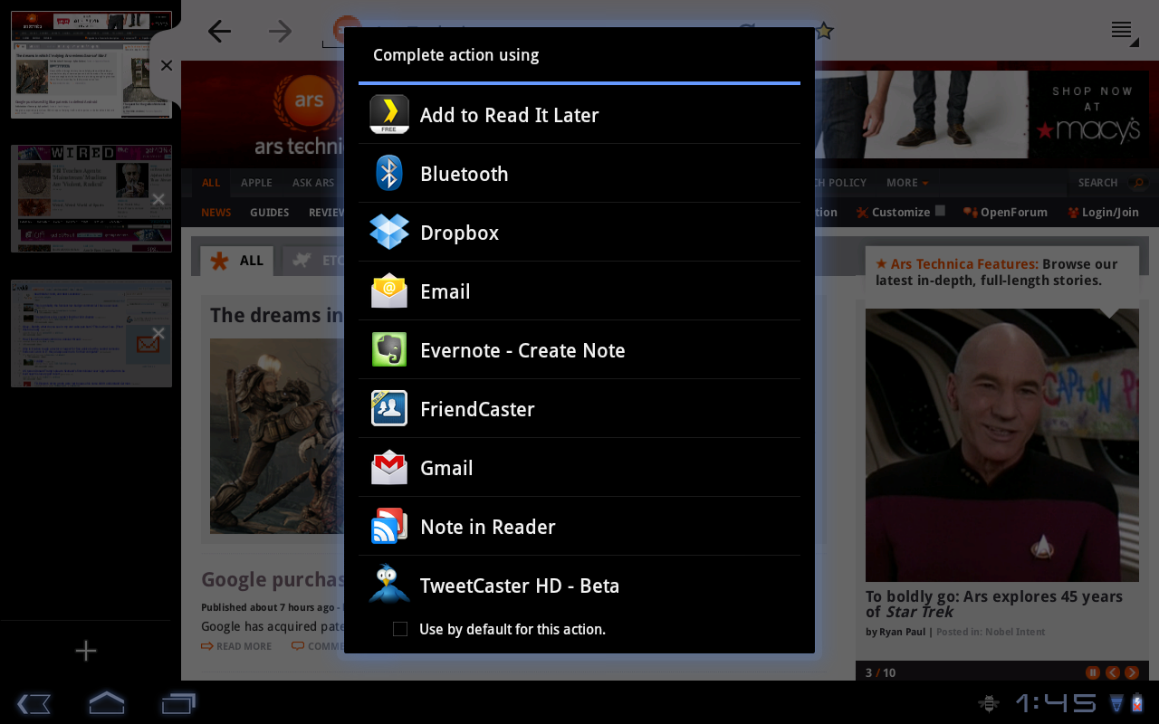 Hands-on: Firefox Mobile’s new Android tablet interface | Ars Technica