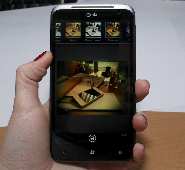 HTC's sad imitation of Instagram/Hipstamatic, an app called Photo Enhancer.