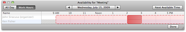 Meeting availability checker