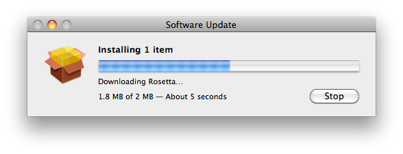 Rosetta auto-install