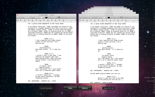 Document version browser…in spaaaaace!