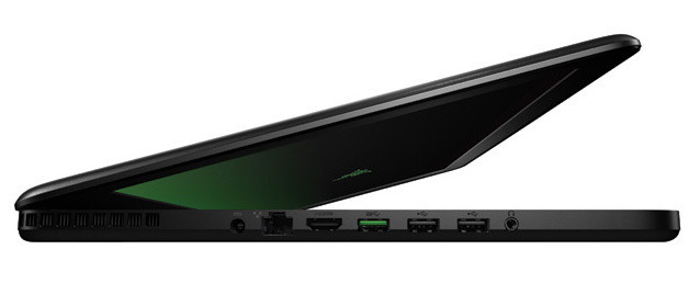 The laptop is incredibly thin and light for a gaming system