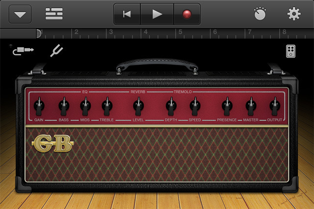 Pick from a variety of virtual amps.