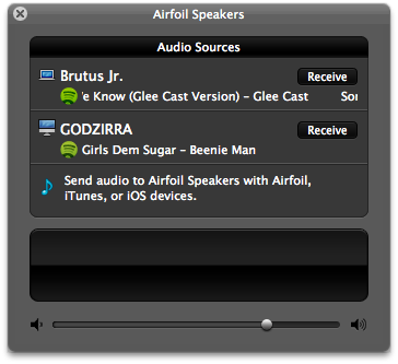 Airfoil Speakers allows you to see which computers are streaming what, and then choose which one you want to listen to