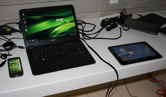An assemblage of devices that can access Acer's AcerCloud.