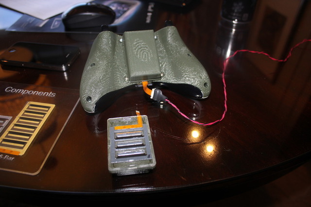 An Xbox controller rigged with the tech