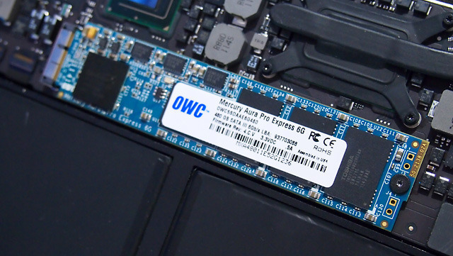 MacBook Air users can get 3x the performance and up to 8x the capacity of a stock MacBook Air SSD with OWC's new 480GB 6Gbps Aura Express module.