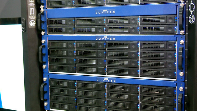 Jupiter comes in 4- and 8-bay towers as well as 8- and 16-bay racks.