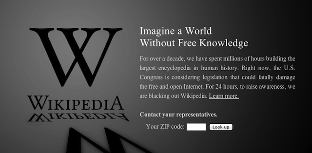 Wikipedia's anti-SOPA/PIPA page