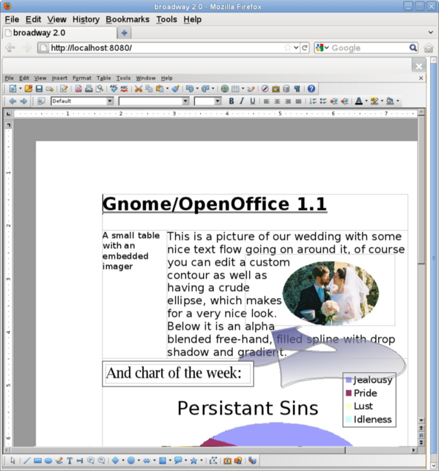 A screenshot of LibreOffice Online running in Firefox
