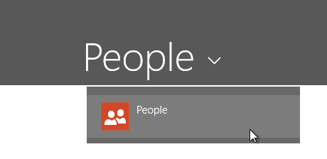 At the moment the People app is the only thing I have that actually has contacts. But in principle, this could offer all sorts of other options.