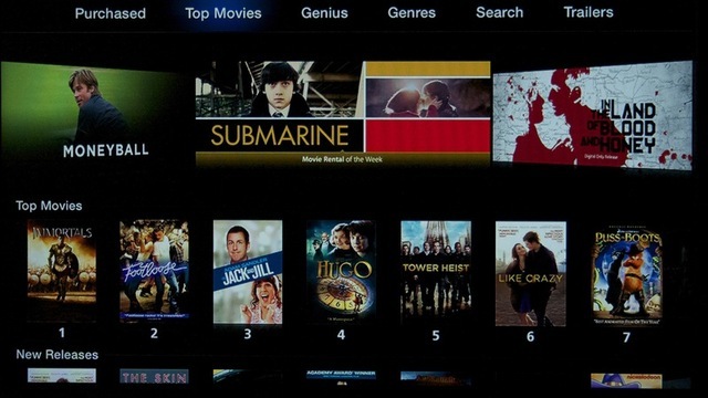 The new iTunes movie interface.
