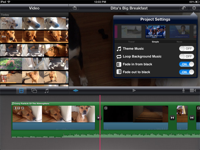 imovie themes ipad