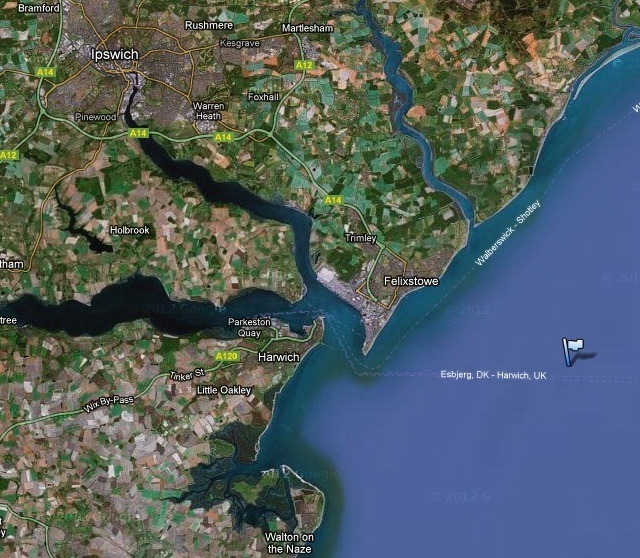 Sealand, just off the English coast from Harwich