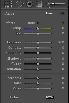 Those settings are the same for graduated filter and local edit brush.