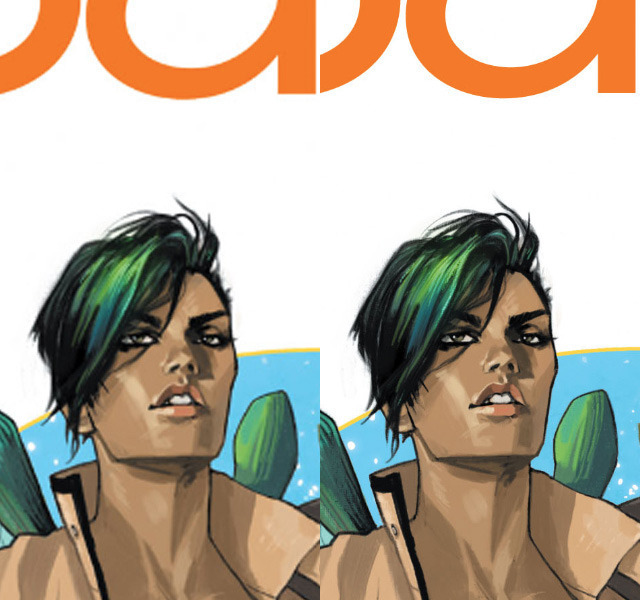 Cover of Saga #1 on the iPad 2 and new iPad at 2048 by 1536