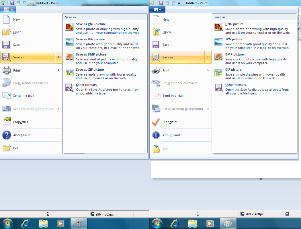 Side by side: UI changes from Windows 7 beta to Windows 7 RC - Ars Technica