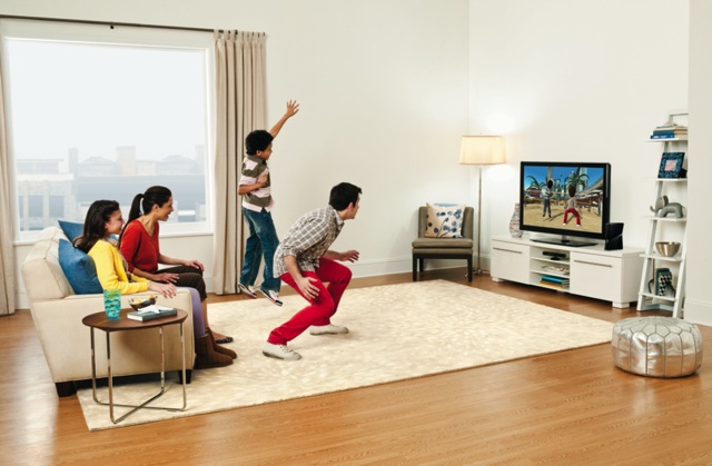 This is how Microsoft imagines your living room. Do you have that much space? 