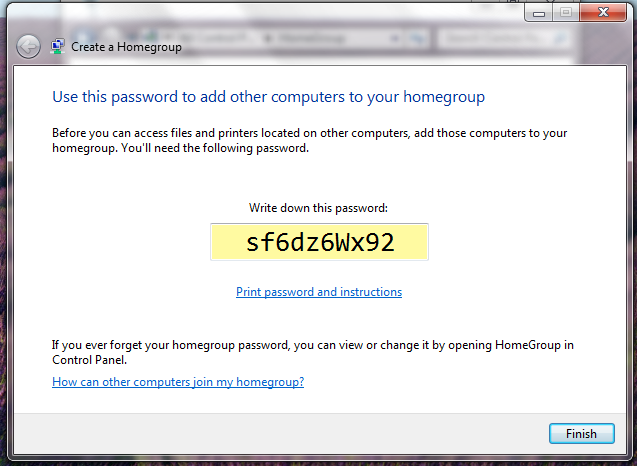 Homegroupuser какой пароль windows 7