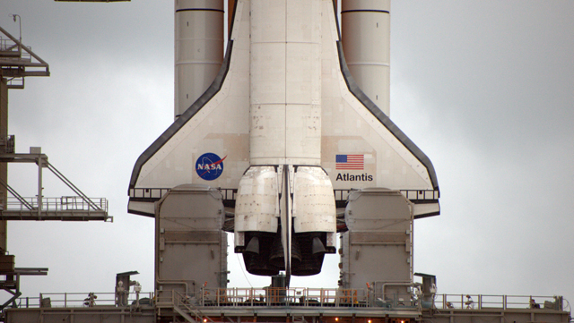 space shuttle launch close up