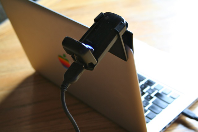 Too fat to plug into USB? Clip it somewhere instead.