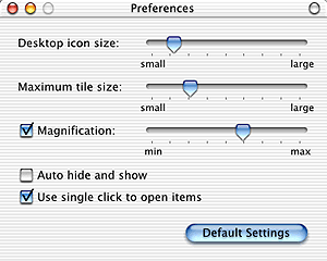 Dock preferences