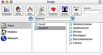 Finder browser window