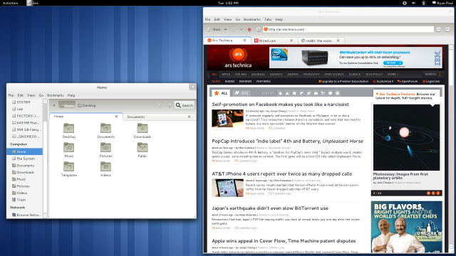 The GNOME 3.0 desktop