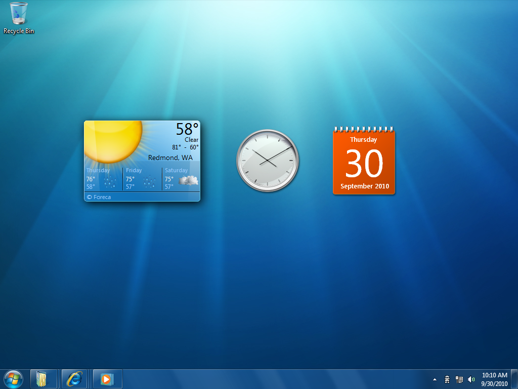 Windows 7 Screenshots